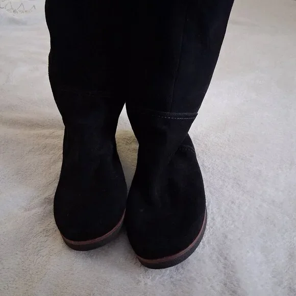 Sam Edelman Women's Size 7.5 Black Suede Orlando Faux Fur Knee High Boots - Picture 4 of 14